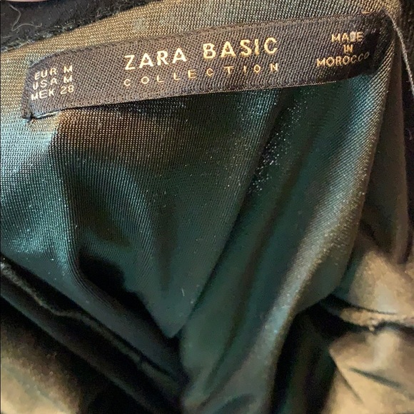 Zara Basic off shoulder green velour dress - Picture 14 of 15